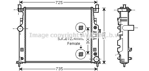 AVA QUALITY COOLING Радиатор, охлаждение двигателя MS2458